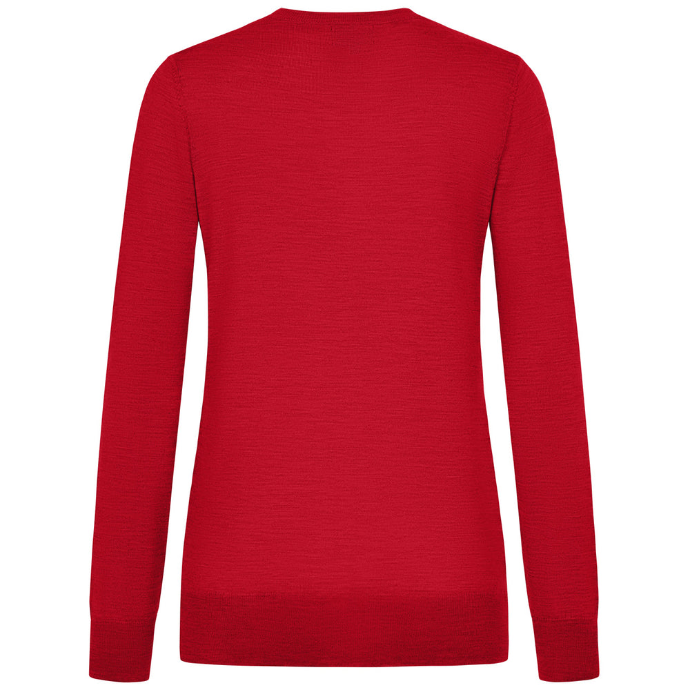 Giesswein | Baumwollpullover V-Ausschnitt Damen | Flammenrot