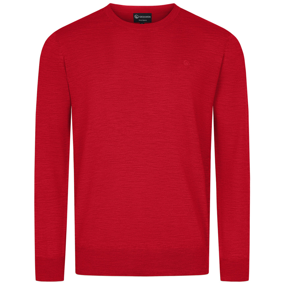 Giesswein | Wollpullover Light Rundhals Herren | Flammenrot Giesswein | Wollpullover Light Rundhals Herren | Flammenrot