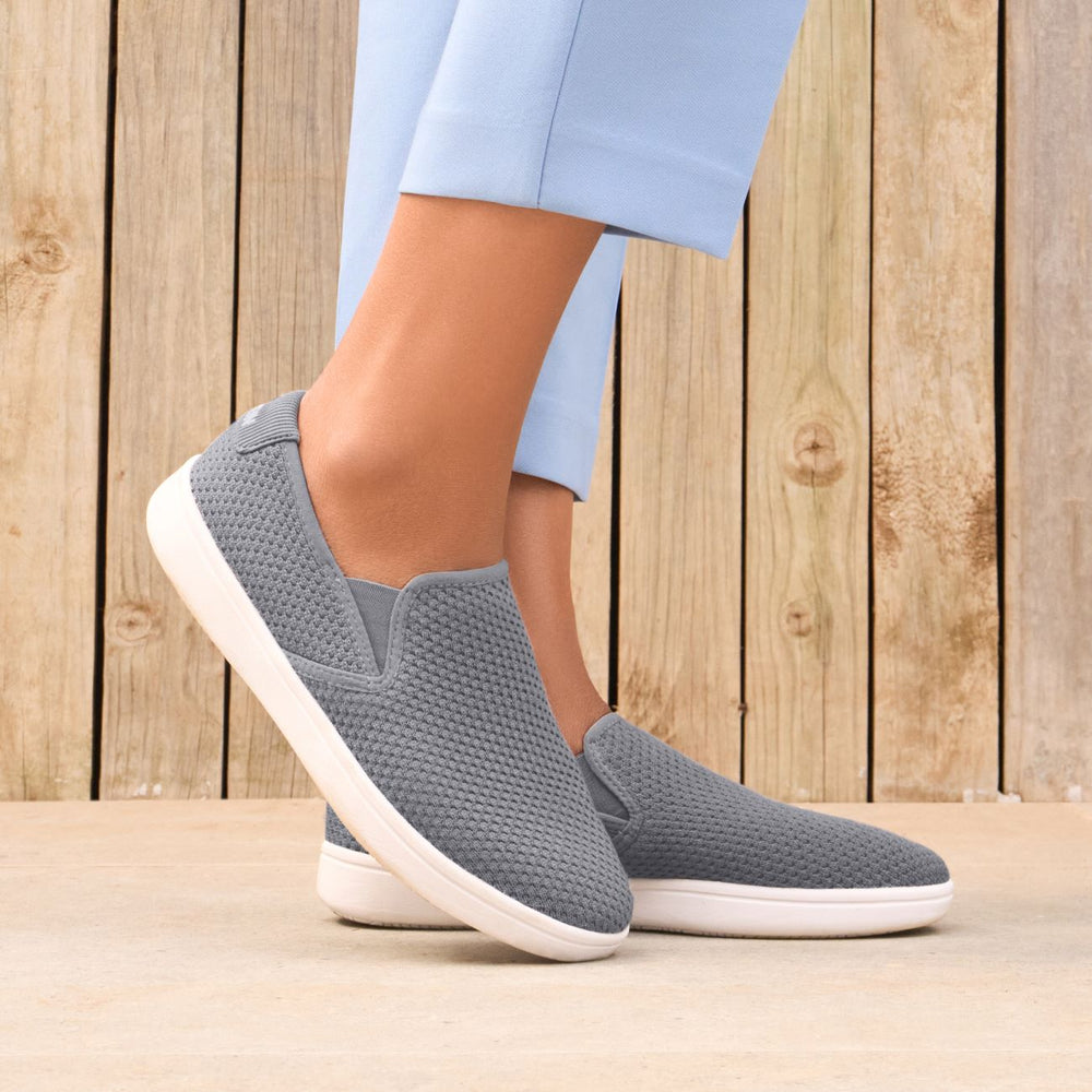 Giesswein | Wood Sneaker Slip-On Damen | Schiefer Giesswein | Wood Sneaker Slip-On Damen | Schiefer