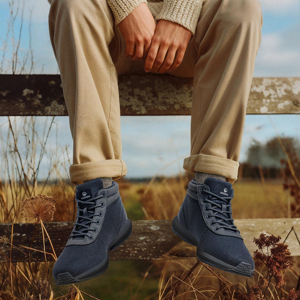 Giesswein | Wool Sneaker High Top Herren | Dk.Blau