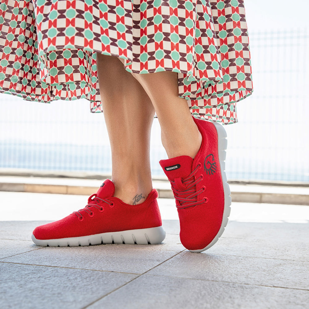 Giesswein | Merino Runners für Damen – Sneaker aus Merinowolle | Flammenrot Giesswein | Merino Runners für Damen – Sneaker aus Merinowolle | Flammenrot