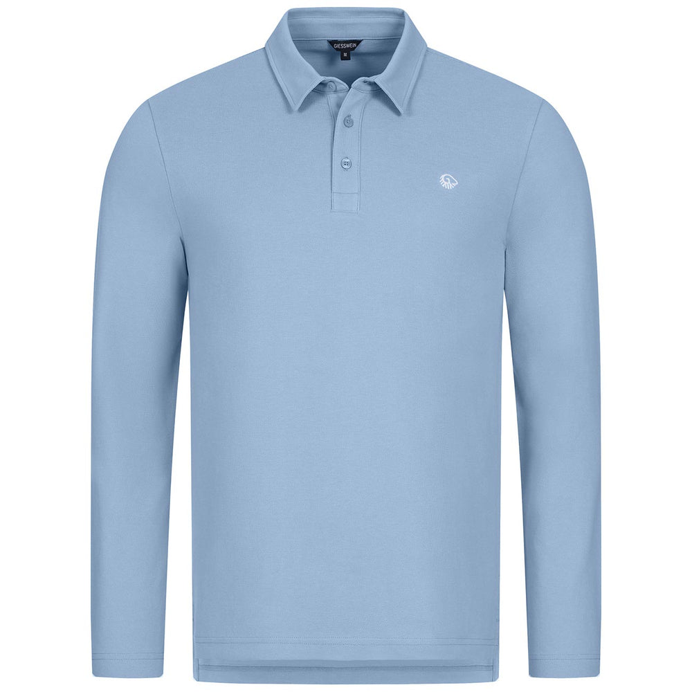 Giesswein | Polo Shirt Bio-Baumwolle Longsleeve Herren | Himmelblau