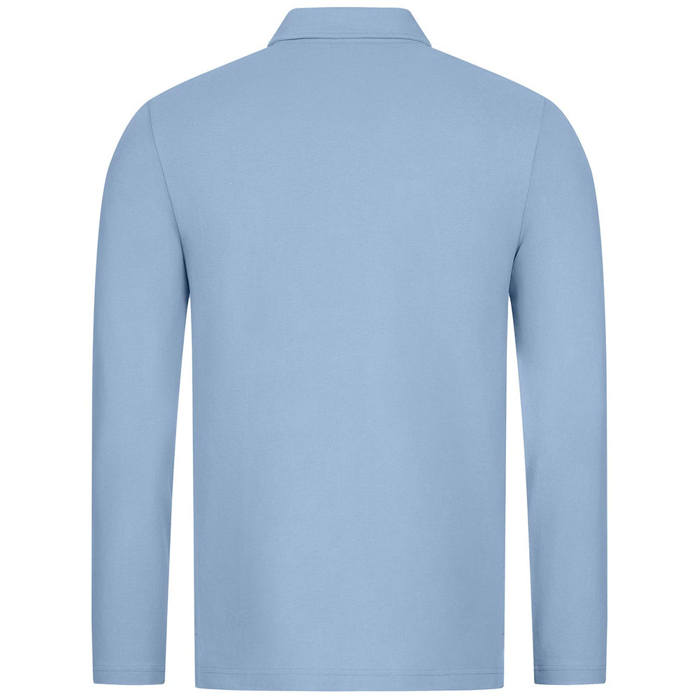 Giesswein | Polo Shirt Bio-Baumwolle Longsleeve Herren | Himmelblau