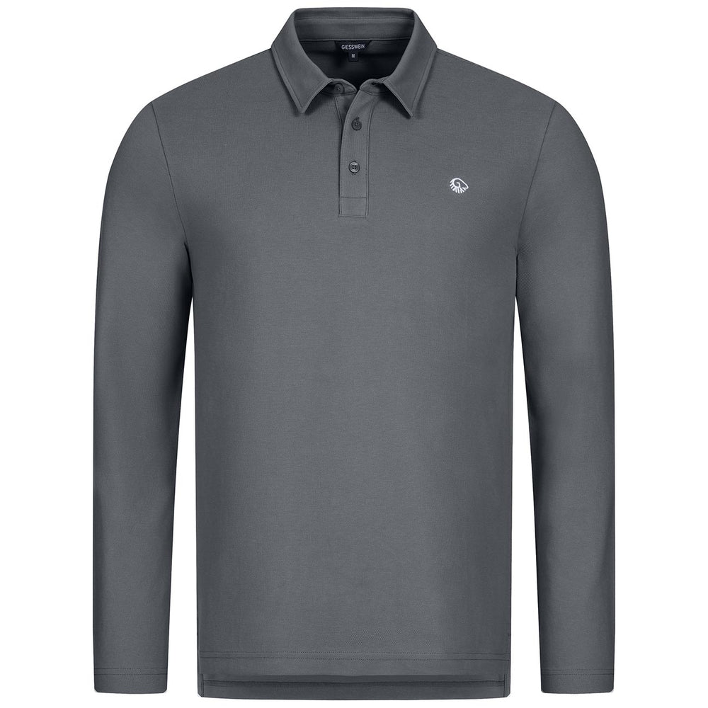 Giesswein | Polo Shirt Bio-Baumwolle Longsleeve Herren | Schiefer Giesswein | Polo Shirt Bio-Baumwolle Longsleeve Herren | Schiefer