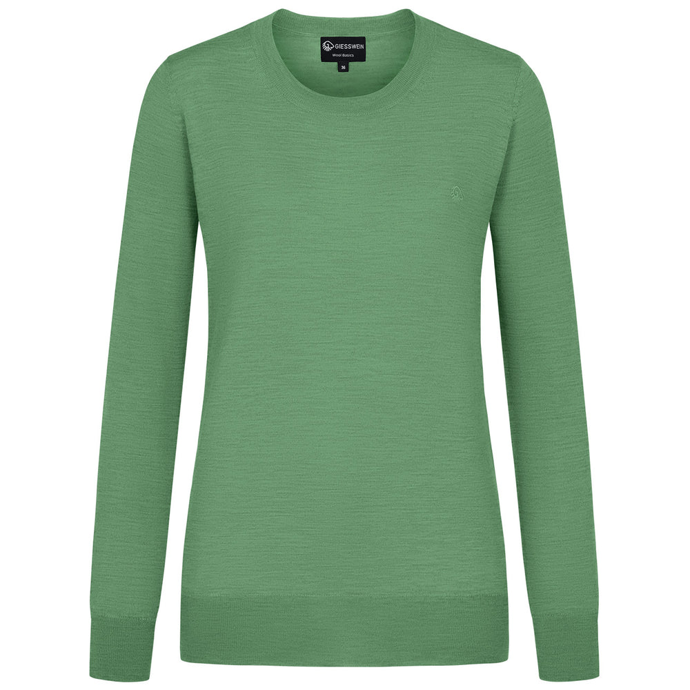 Giesswein | Baumwollpullover Rundhals Damen | Heugrün