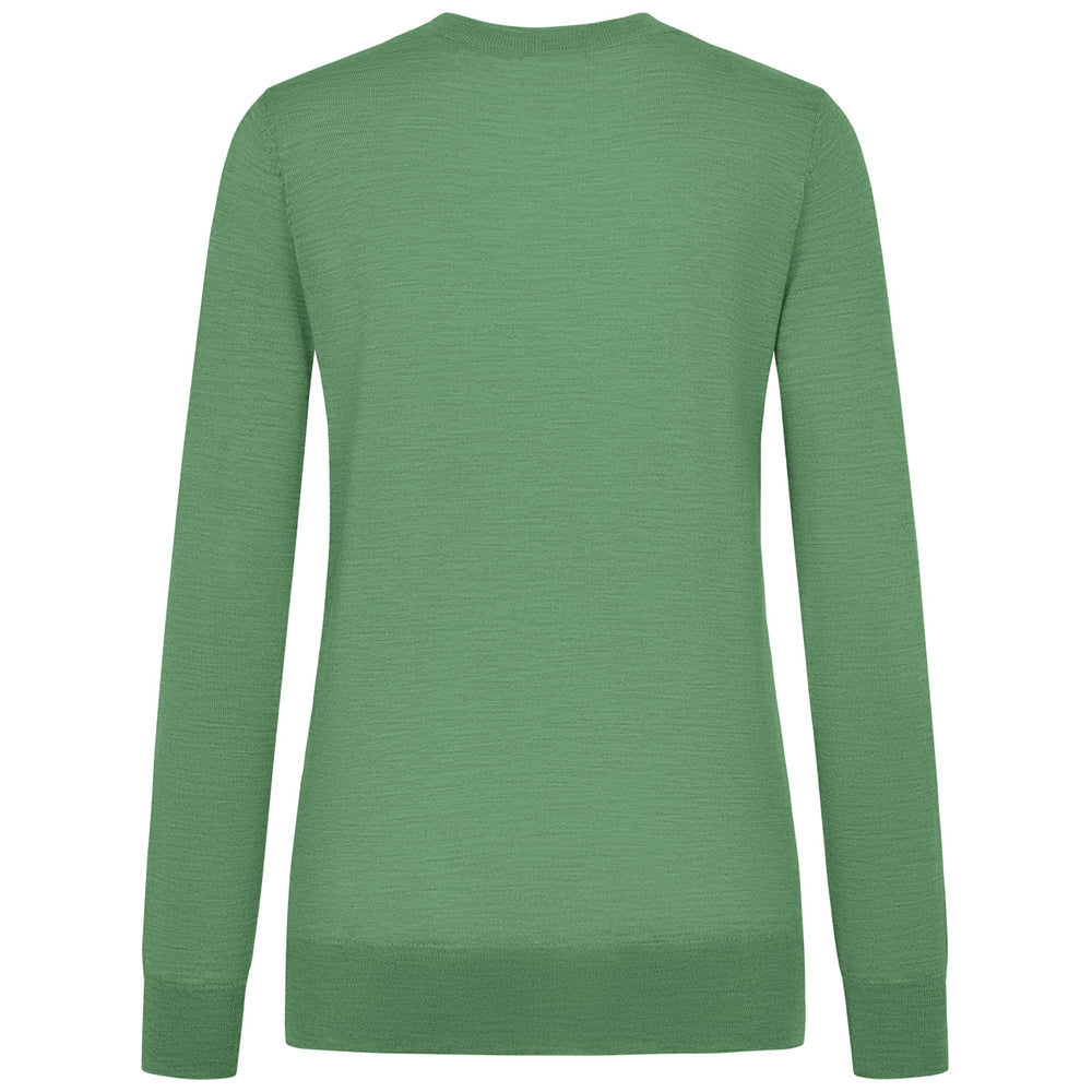 Giesswein | Baumwollpullover Rundhals Damen | Heugrün