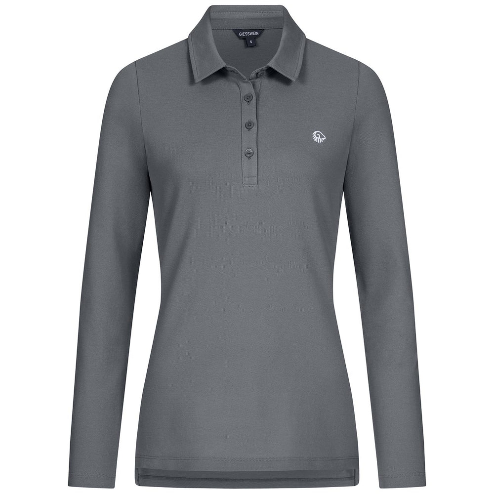 Giesswein | Polo Shirt Bio-Baumwolle Longsleeve Damen | Schiefer Giesswein | Polo Shirt Bio-Baumwolle Longsleeve Damen | Schiefer