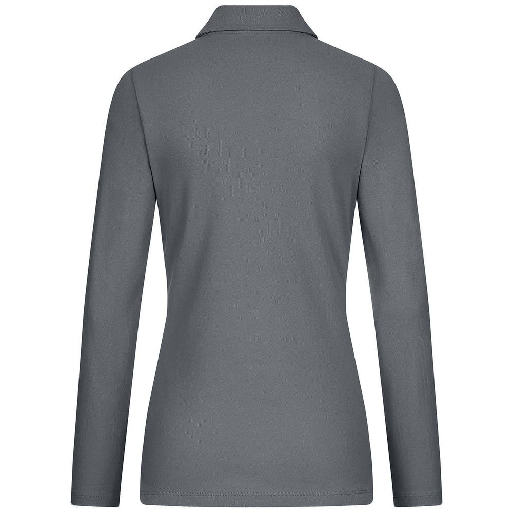 Giesswein | Polo Shirt Bio-Baumwolle Longsleeve Damen | Schiefer Giesswein | Polo Shirt Bio-Baumwolle Longsleeve Damen | Schiefer