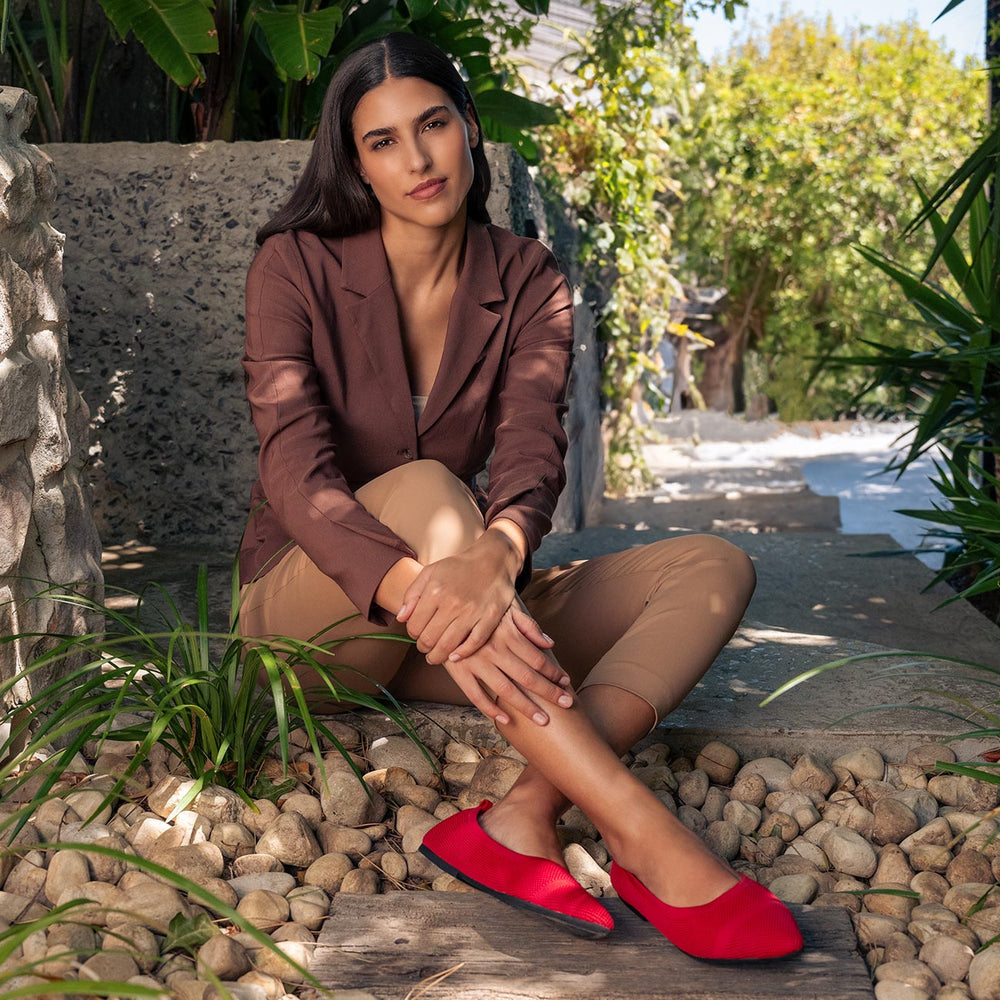Giesswein | Eco Ballerinas Pointy 2.0 | Flammenrot