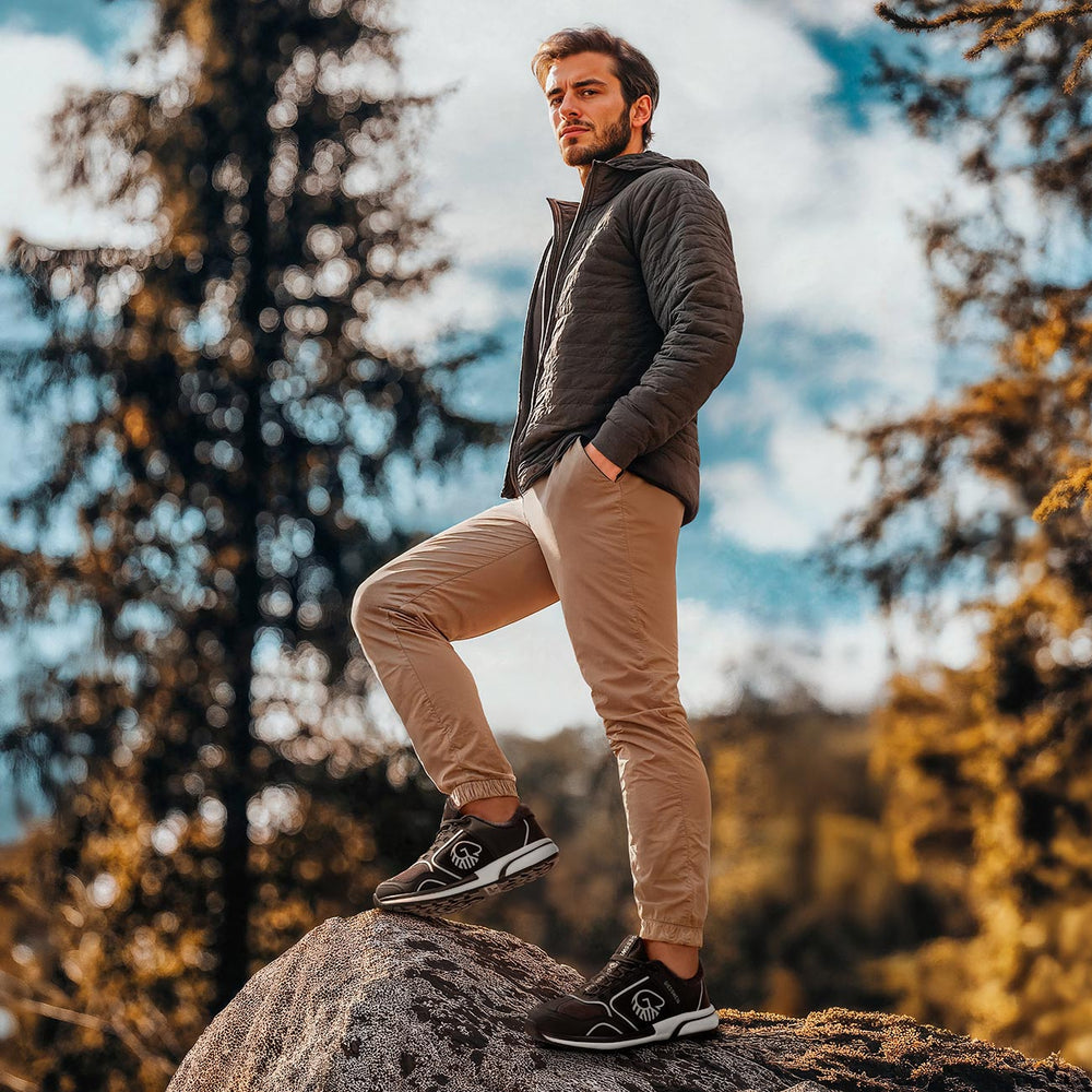 Giesswein | Wool Cross X Herren – Sportschuh aus Merinowolle | Schwarz